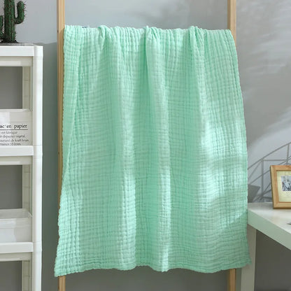 100% Cotton Muslin Blanket,6-Layer Soft Throw for Bed Couch,Breathable Lightweight Blankets for Adults Hot Sleepers,Room Decor
