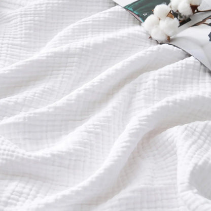 100% Cotton Muslin Blanket,6-Layer Soft Throw for Bed Couch,Breathable Lightweight Blankets for Adults Hot Sleepers,Room Decor