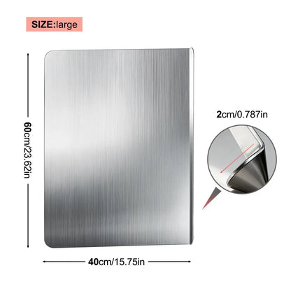 Stainless Steel Cutting Board - Non-Slip Grip, Mold-Resistant, Durable Daily Use, Modern Design, Household Kitchen Accessory Gadget