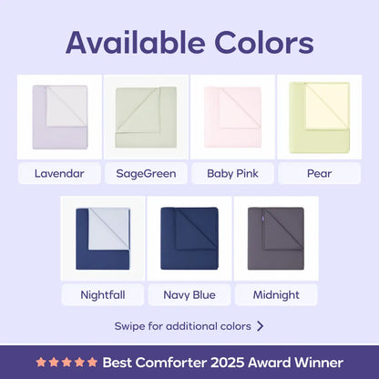 Mellow Sleep | Cloudcool Cooling Comforter - Lightweight Breathable with Dual-Sided Silk Smooth & Cloud Soft Knit for Instant Cool Relief