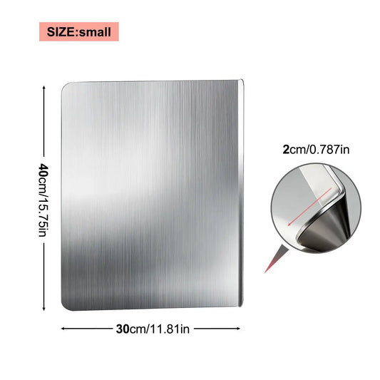 Stainless Steel Cutting Board - Non-Slip Grip, Mold-Resistant, Durable Daily Use, Modern Design, Household Kitchen Accessory Gadget