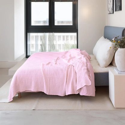 100% Cotton Muslin Blanket,6-Layer Soft Throw for Bed Couch,Breathable Lightweight Blankets for Adults Hot Sleepers,Room Decor