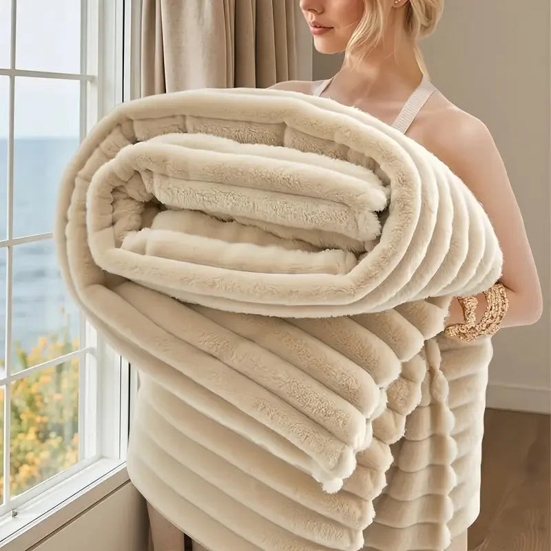 1 Pc Gentlesoft White Throw Blanket for Couch - Cozy Blanket for Women, Cute Fleece Throw for Girls, Christmas Birthday Gifts