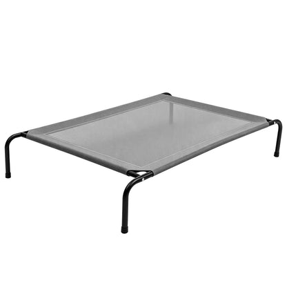 Petitrinu Classic Elevated Dog Bed with Metal Frame - Textilene Stretch Mesh Fabric, Cooling, Breathable, Joint Relief for Medium/Large Dogs, 2 Sizes (47.24In×31.89In×9.45In/35.43In×25.59In×8.27In) Pet Cot