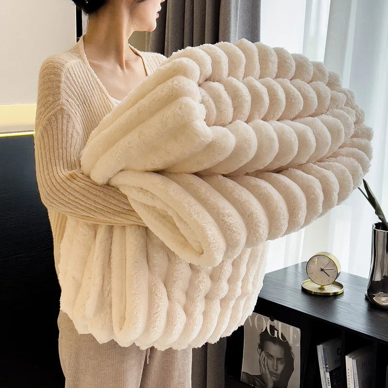 1 Pc Gentlesoft White Throw Blanket for Couch - Cozy Blanket for Women, Cute Fleece Throw for Girls, Christmas Birthday Gifts
