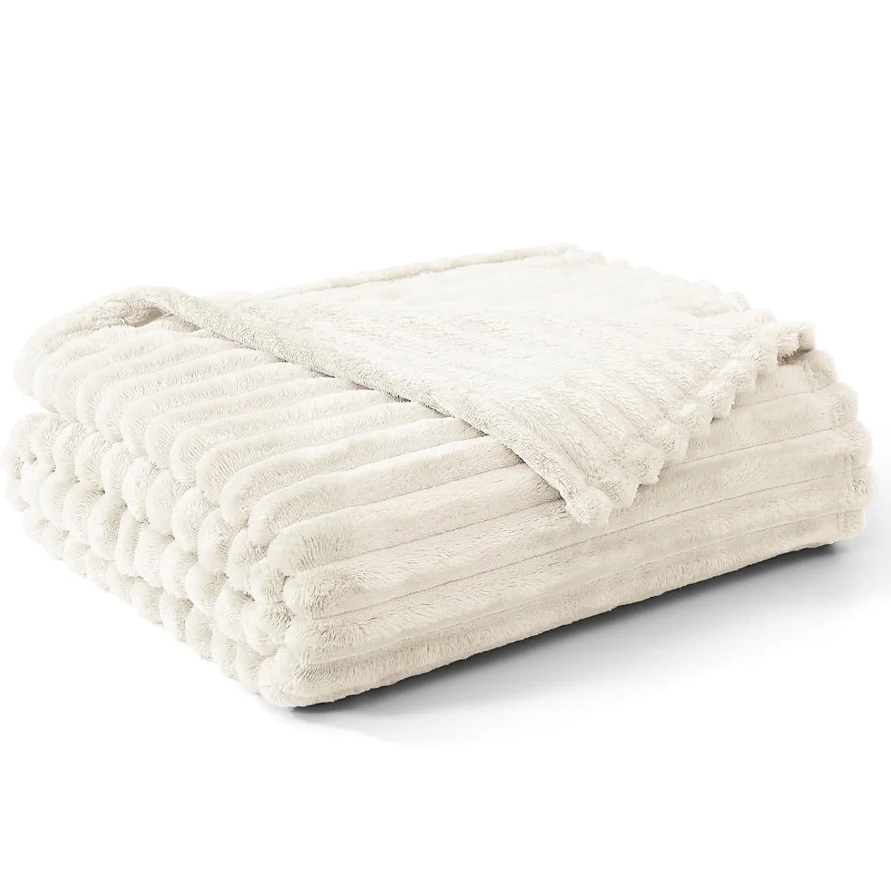 1 Pc Gentlesoft White Throw Blanket for Couch - Cozy Blanket for Women, Cute Fleece Throw for Girls, Christmas Birthday Gifts
