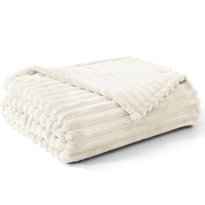 1 Pc Gentlesoft White Throw Blanket for Couch - Cozy Blanket for Women, Cute Fleece Throw for Girls, Christmas Birthday Gifts