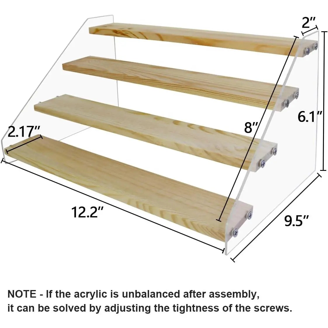HUFEE 5-Tier Wooden Multifunctional Farmhouse Spice Rack Organizer - Home Supplies for Spice Storage, Bathroom Countertop Shelf, Kitchen Cabinet Vinyl/Perfume Display & Storage Unit
