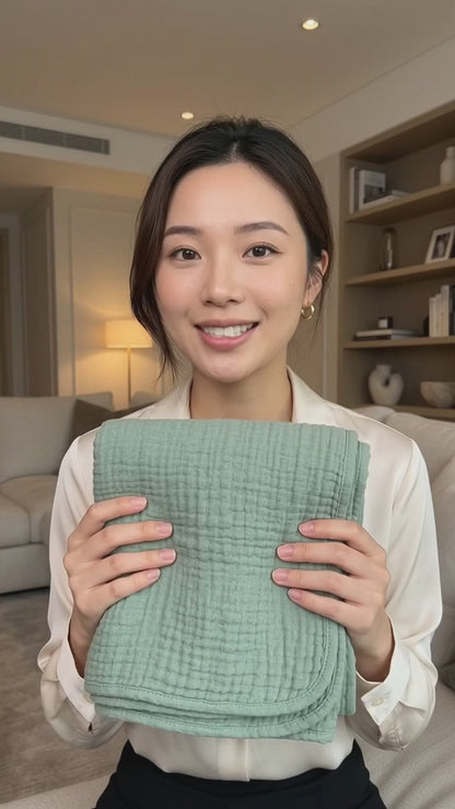 Six-Layer Muslin Cotton Throw Blanket